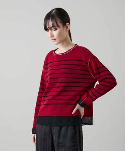RSFGD19460 TRUNK HIROKO KOSHINO リバーシブルボーダーニットトップ