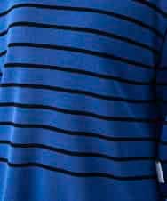 RSFGD19460 TRUNK HIROKO KOSHINO(ヒロココシノ) リバーシブルボーダーニットトップ ブルー