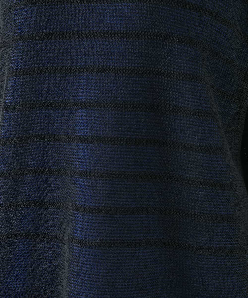 RSFGD19460 TRUNK HIROKO KOSHINO(ヒロココシノ) リバーシブルボーダーニットトップ ブルー