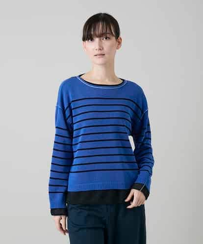 RSFGD19460 TRUNK HIROKO KOSHINO リバーシブルボーダーニットトップ