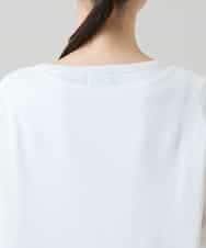 RSFGD20330 TRUNK HIROKO KOSHINO(ヒロココシノ) バイカラーホールガーメントニットプルオーバー/日本製/洗える ホワイト