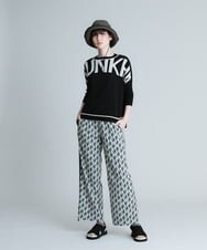 RSFGT51360 TRUNK HIROKO KOSHINO(ヒロココシノ) 【日本製】ロゴジャガードニットプルオーバー ブラック