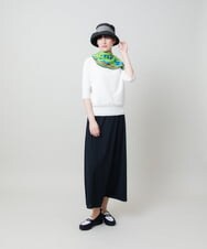 RSFHE16390 TRUNK HIROKO KOSHINO(ヒロココシノ) シアーハイネックライトニットプルオーバー/洗える ホワイト