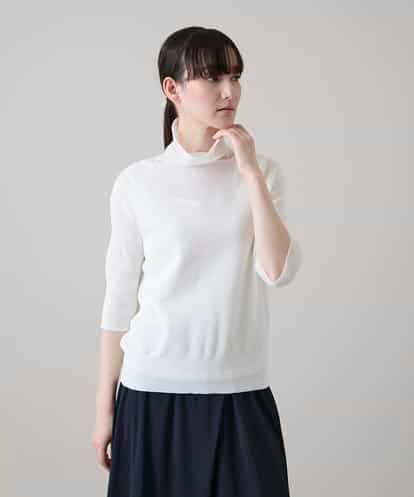 RSFHE16390 TRUNK HIROKO KOSHINO シアーハイネックライトニットプルオーバー/洗える