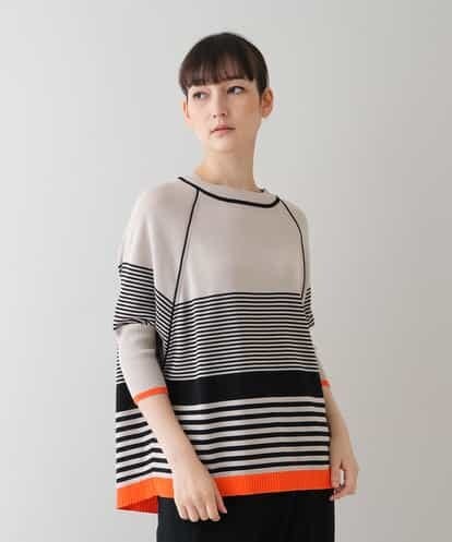 RSFHT61360 TRUNK HIROKO KOSHINO 【日本製】ボーダーニットプルオーバー