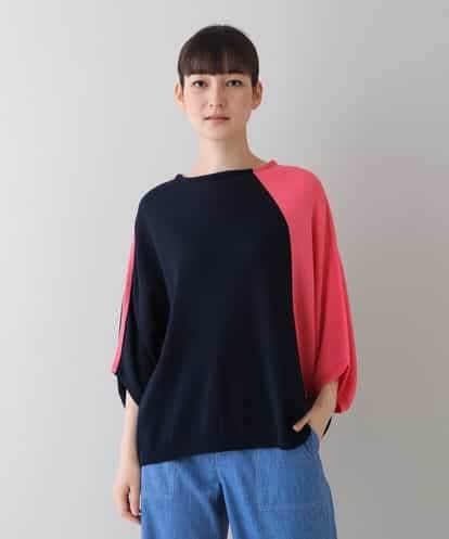 RSFHT62360 TRUNK HIROKO KOSHINO 【日本製】アシンメトリーデザインニットプルオーバー