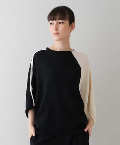 RSFHT62360 TRUNK HIROKO KOSHINO 【日本製】アシンメトリーデザインニットプルオーバー