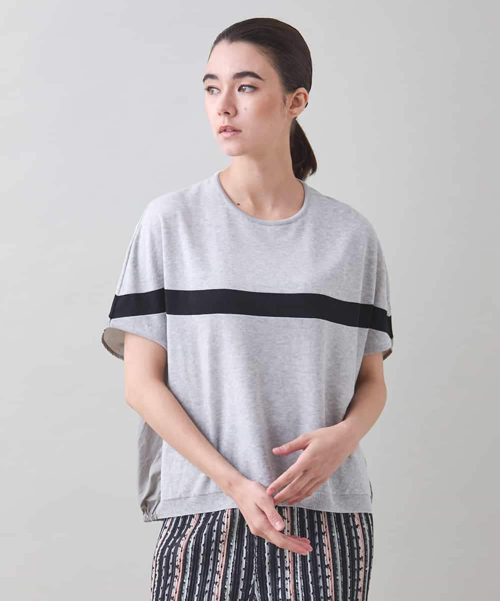 RSFJB04380 TRUNK HIROKO KOSHINO バック切り替えニットプルオーバー /日本製/洗える