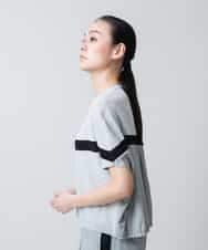 RSFJB04380 TRUNK HIROKO KOSHINO(ヒロココシノ) バック切り替えニットプルオーバー/日本製 ライトグレー