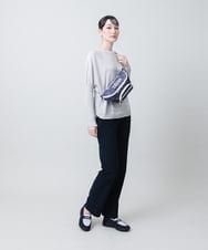 RSFJE11330 TRUNK HIROKO KOSHINO(ヒロココシノ) 和紙リブニットプルオーバー/日本製 グレー