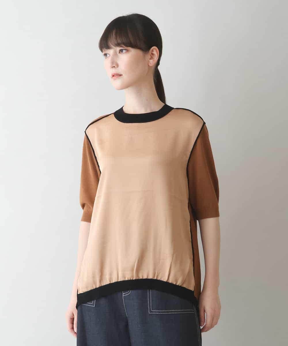 RSFJT01330 TRUNK HIROKO KOSHINO(ヒロココシノ) パイピングニットプルオーバー ベージュ