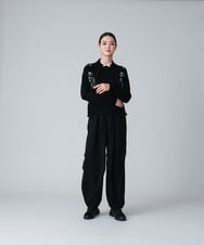 RSFJT11270 TRUNK HIROKO KOSHINO(ヒロココシノ) 襟付きデザインニットプルオーバー ベージュ