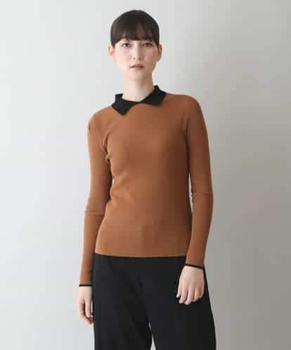 RSFJT11270 TRUNK HIROKO KOSHINO 襟付きデザインニットプルオーバー