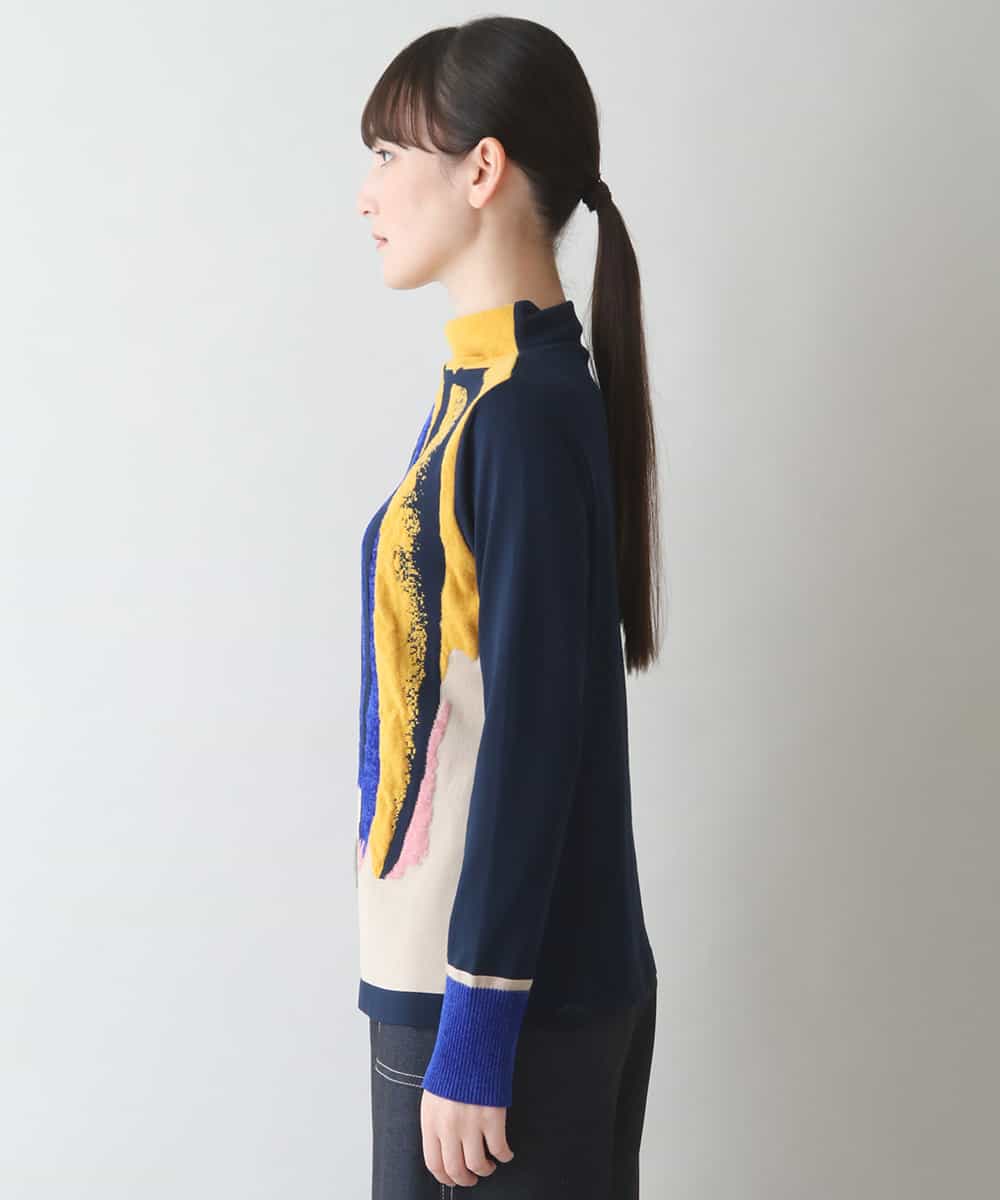 ユニクロ×JWアンダーソン 異素材MIX アシンメトリー 半袖トップス