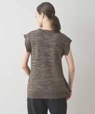 RSFJW10330 TRUNK HIROKO KOSHINO(ヒロココシノ) ノースリーブニットプルオーバー/洗える ブラック