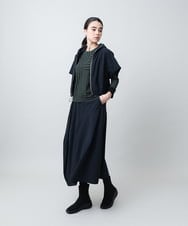 RSHAD03430 TRUNK HIROKO KOSHINO(ヒロココシノ) ナイロンハイテンションデザインスカート/洗える ブラック