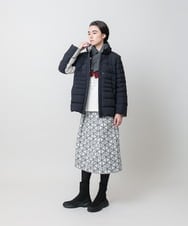 RSHAH11540 TRUNK HIROKO KOSHINO(ヒロココシノ) スノーフレークプリントタックスカート/洗える アイボリー
