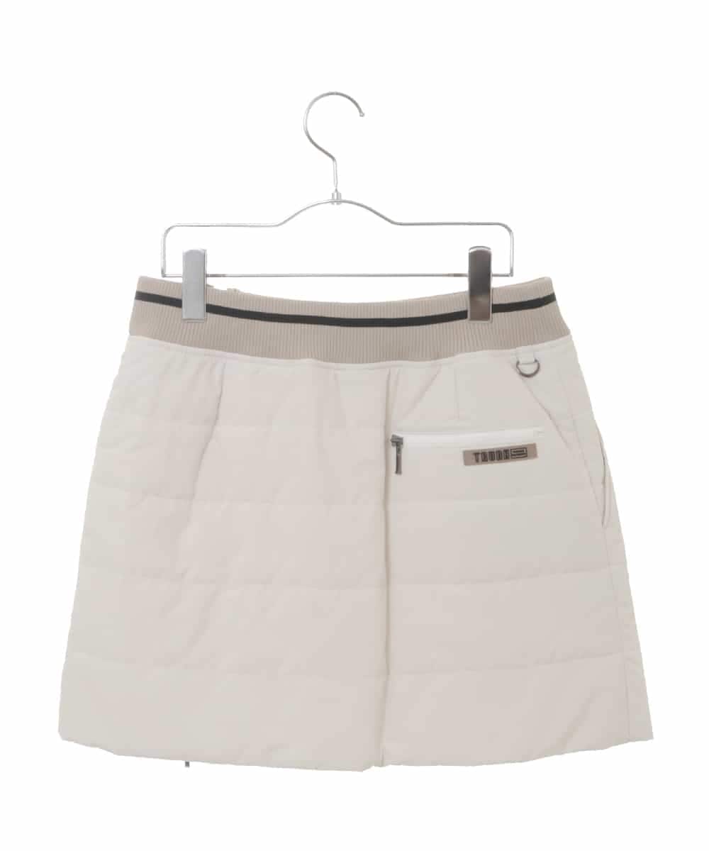 RSHAX73300 TRUNK HIROKO KOSHINO(ヒロココシノ) 【洗える】ウエストリブ中綿デザインスカート オフホワイト