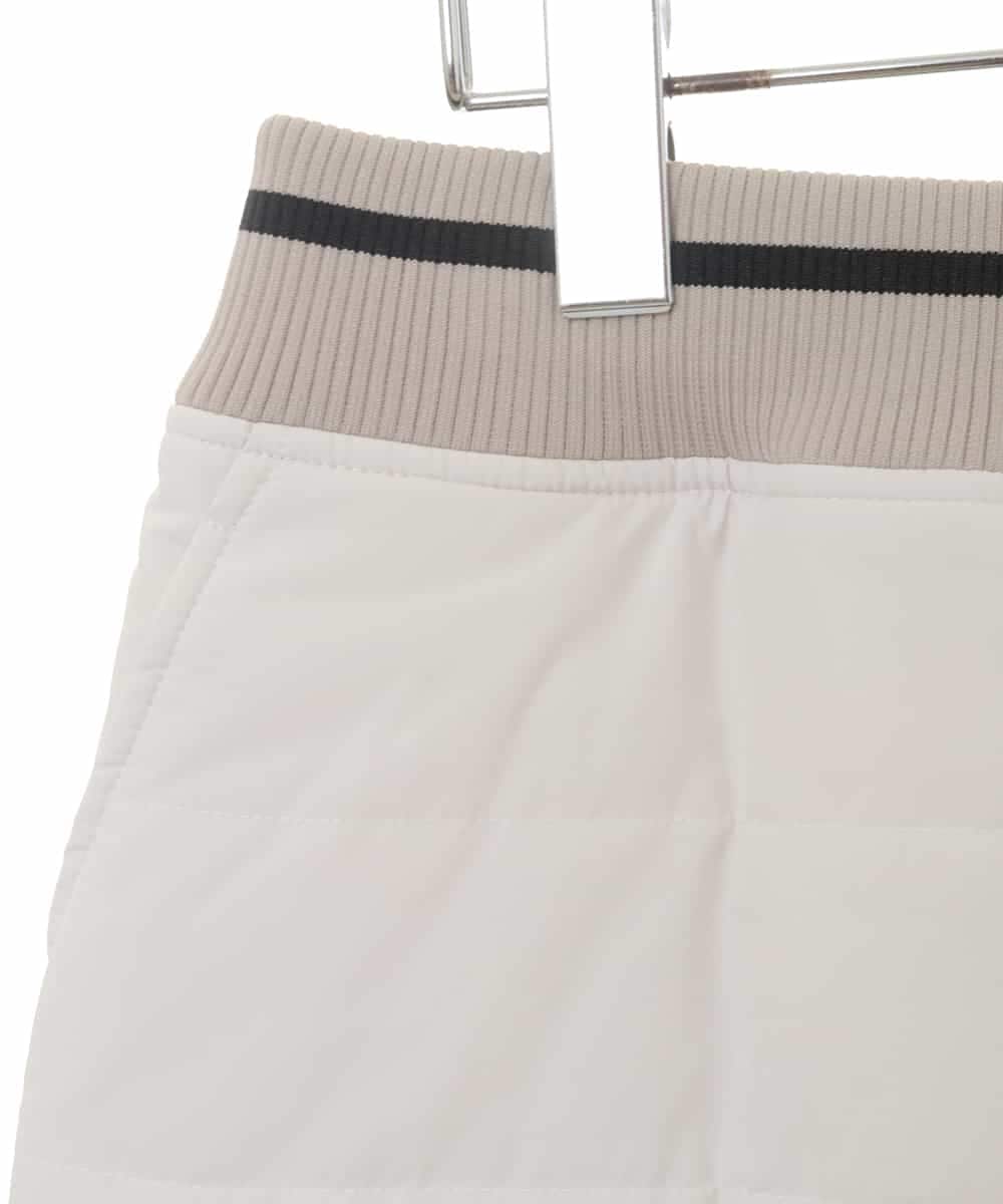 RSHAX73300 TRUNK HIROKO KOSHINO(ヒロココシノ) 【洗える】ウエストリブ中綿デザインスカート オフホワイト