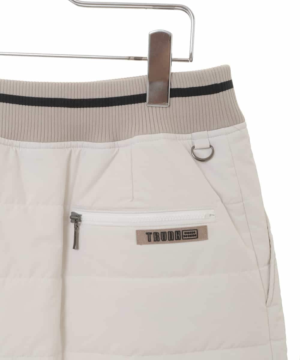 RSHAX73300 TRUNK HIROKO KOSHINO(ヒロココシノ) 【洗える】ウエストリブ中綿デザインスカート オフホワイト