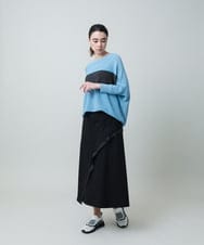 RSHGA02390 TRUNK HIROKO KOSHINO(ヒロココシノ) フレアアクセントタフタスカート/洗える ブラック