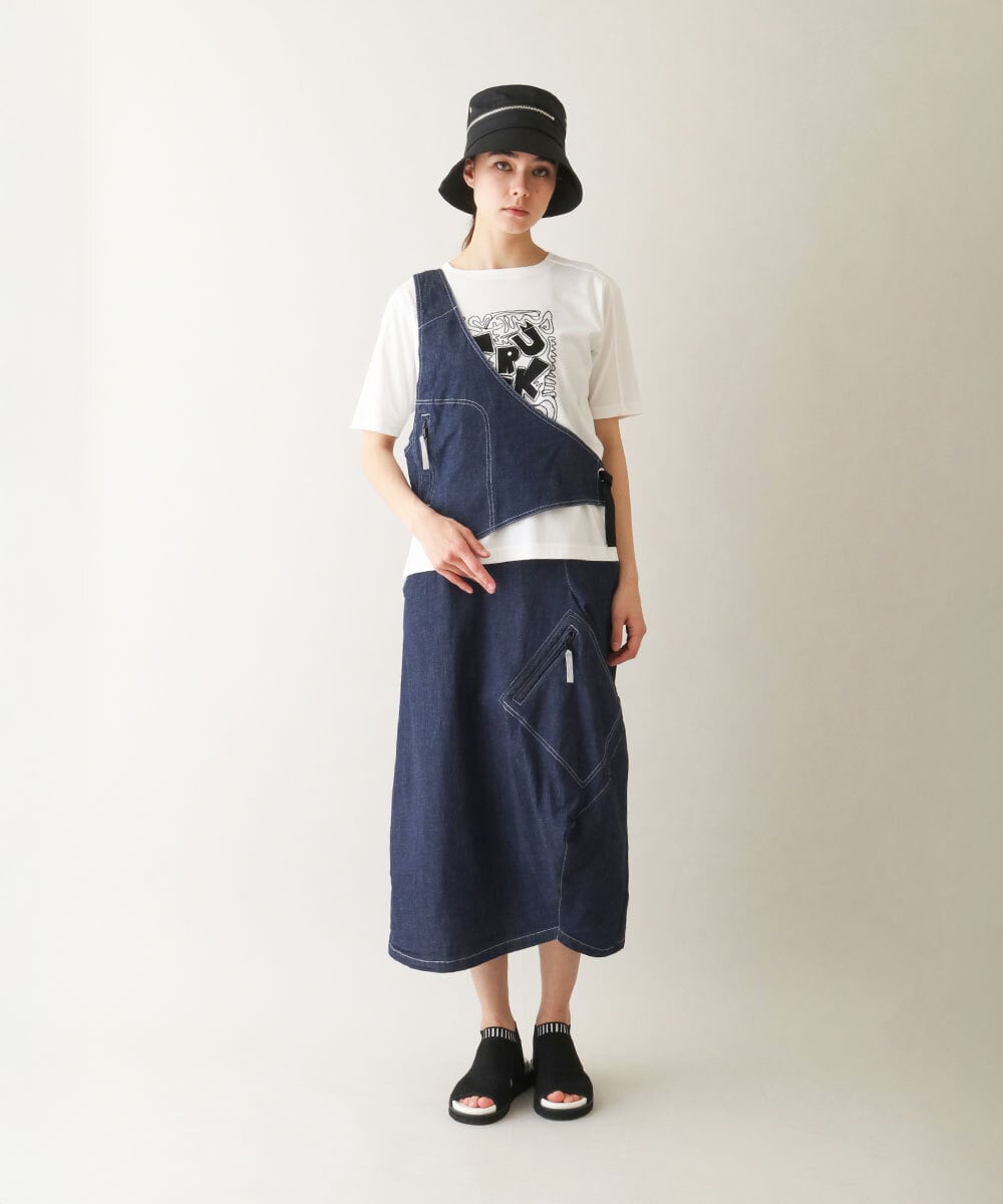 RSHGB03460 TRUNK HIROKO KOSHINO(ヒロココシノ) ストレッチデニムスカート/洗える ネイビー