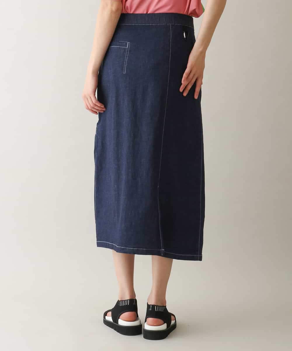 RSHGB03460 TRUNK HIROKO KOSHINO(ヒロココシノ) ストレッチデニムスカート/洗える ネイビー