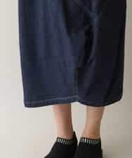 RSHGB03460 TRUNK HIROKO KOSHINO(ヒロココシノ) ストレッチデニムスカート/洗える ネイビー