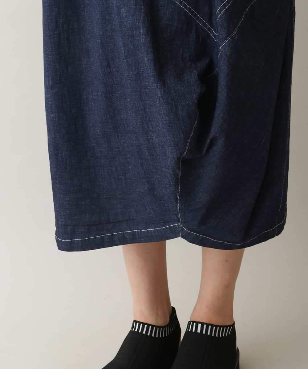 RSHGB03460 TRUNK HIROKO KOSHINO(ヒロココシノ) ストレッチデニムスカート/洗える ネイビー