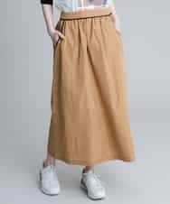 RSHGP03360 TRUNK HIROKO KOSHINO(ヒロココシノ) 【洗濯機で洗える】タフタギャザースカート ベージュ