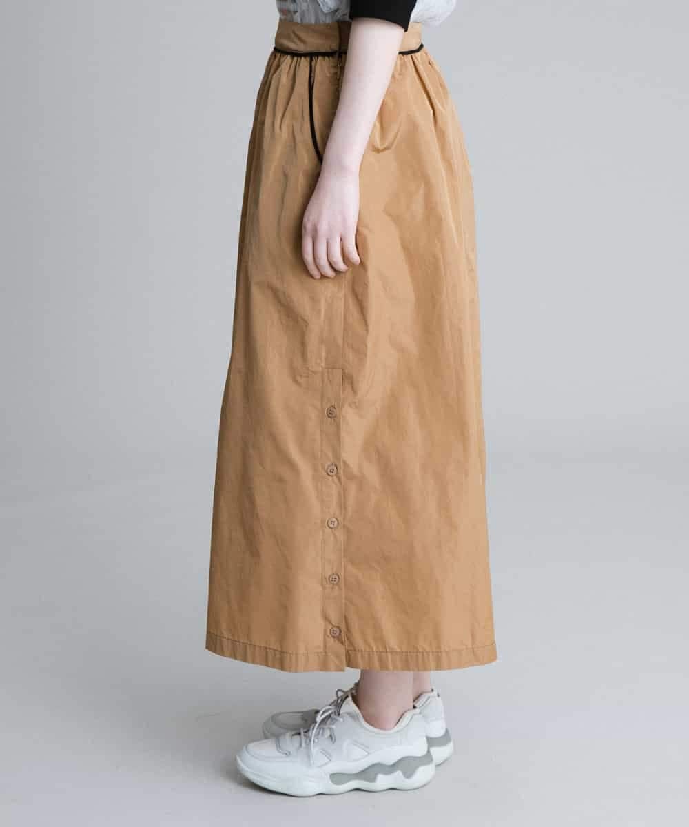 RSHGP03360 TRUNK HIROKO KOSHINO(ヒロココシノ) 【洗濯機で洗える】タフタギャザースカート ベージュ