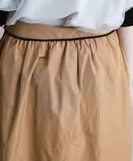 RSHGP03360 TRUNK HIROKO KOSHINO(ヒロココシノ) 【洗濯機で洗える】タフタギャザースカート ベージュ