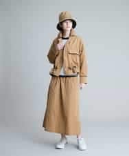 RSHGP03360 TRUNK HIROKO KOSHINO(ヒロココシノ) 【洗濯機で洗える】タフタギャザースカート ベージュ