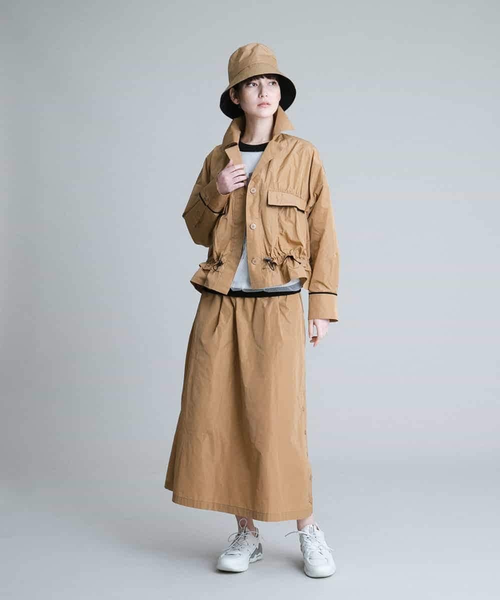 RSHGP03360 TRUNK HIROKO KOSHINO(ヒロココシノ) 【洗濯機で洗える】タフタギャザースカート ベージュ
