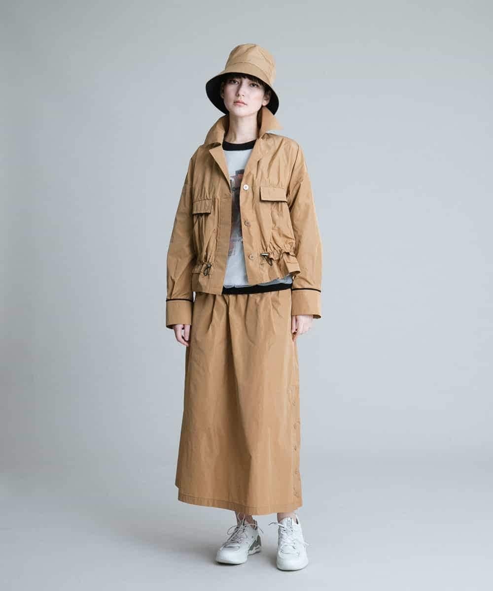 RSHGP03360 TRUNK HIROKO KOSHINO(ヒロココシノ) 【洗濯機で洗える】タフタギャザースカート ベージュ