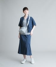 RSHGQ33360 TRUNK HIROKO KOSHINO(ヒロココシノ) 【洗濯機で洗える】配色ステッチスカート ネイビー