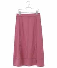 RSHGQ33360 TRUNK HIROKO KOSHINO(ヒロココシノ) 【洗濯機で洗える】配色ステッチスカート ピンク