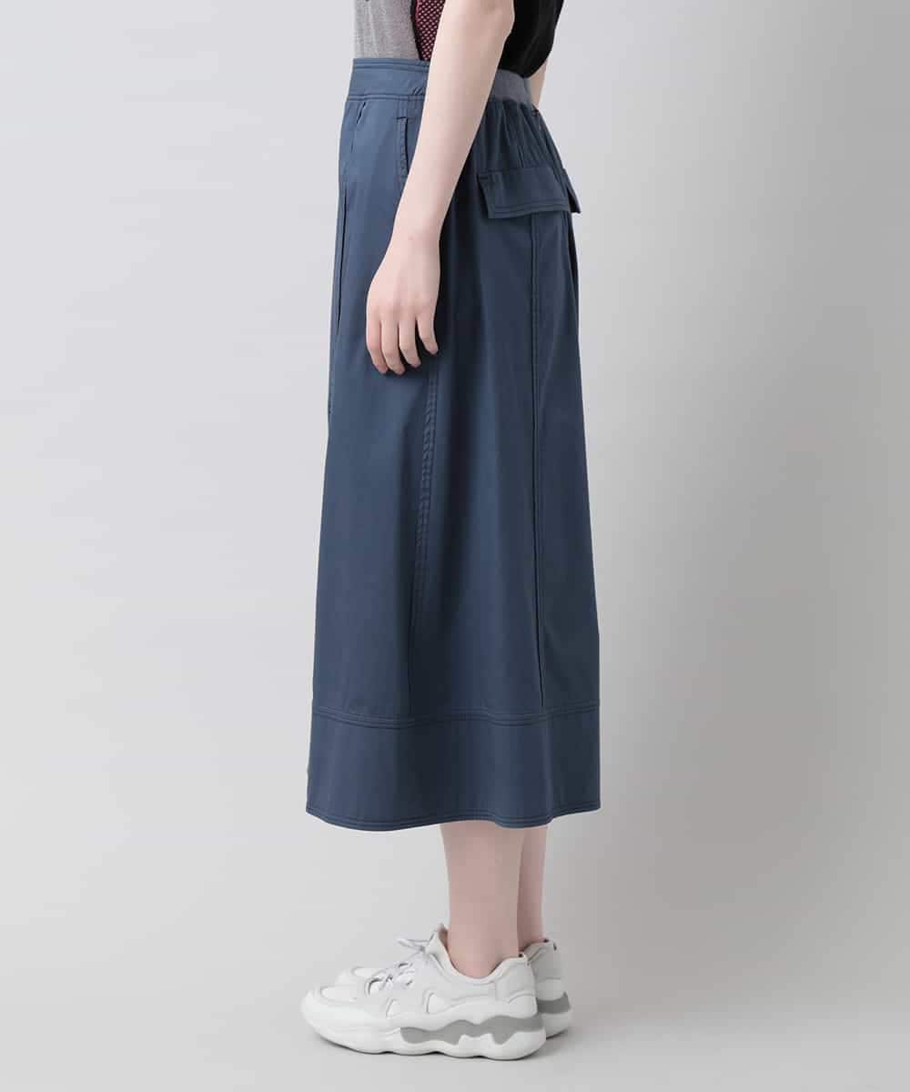 RSHGQ33360 TRUNK HIROKO KOSHINO(ヒロココシノ) 【洗濯機で洗える】配色ステッチスカート ネイビー
