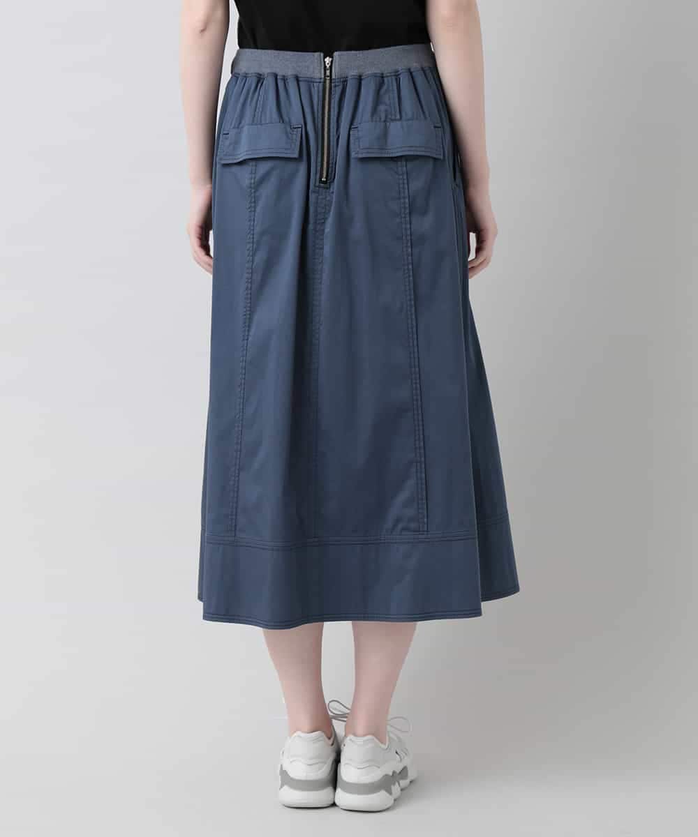 RSHGQ33360 TRUNK HIROKO KOSHINO(ヒロココシノ) 【洗濯機で洗える】配色ステッチスカート ネイビー