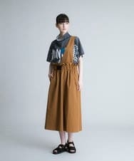 RSHHQ27400 TRUNK HIROKO KOSHINO(ヒロココシノ) 【洗濯機で洗える】ワンショルダージャンパースカート ベージュ