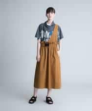 RSHHQ27400 TRUNK HIROKO KOSHINO(ヒロココシノ) 【洗濯機で洗える】ワンショルダージャンパースカート ベージュ
