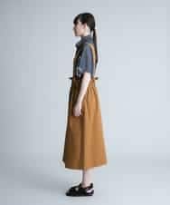 RSHHQ27400 TRUNK HIROKO KOSHINO(ヒロココシノ) 【洗濯機で洗える】ワンショルダージャンパースカート ベージュ