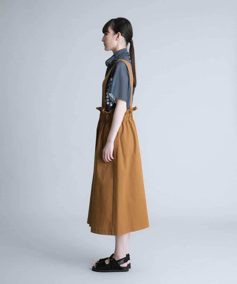 RSHHQ27400 TRUNK HIROKO KOSHINO(ヒロココシノ) 【洗濯機で洗える】ワンショルダージャンパースカート ベージュ
