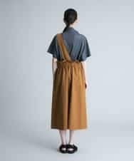RSHHQ27400 TRUNK HIROKO KOSHINO(ヒロココシノ) 【洗濯機で洗える】ワンショルダージャンパースカート ベージュ