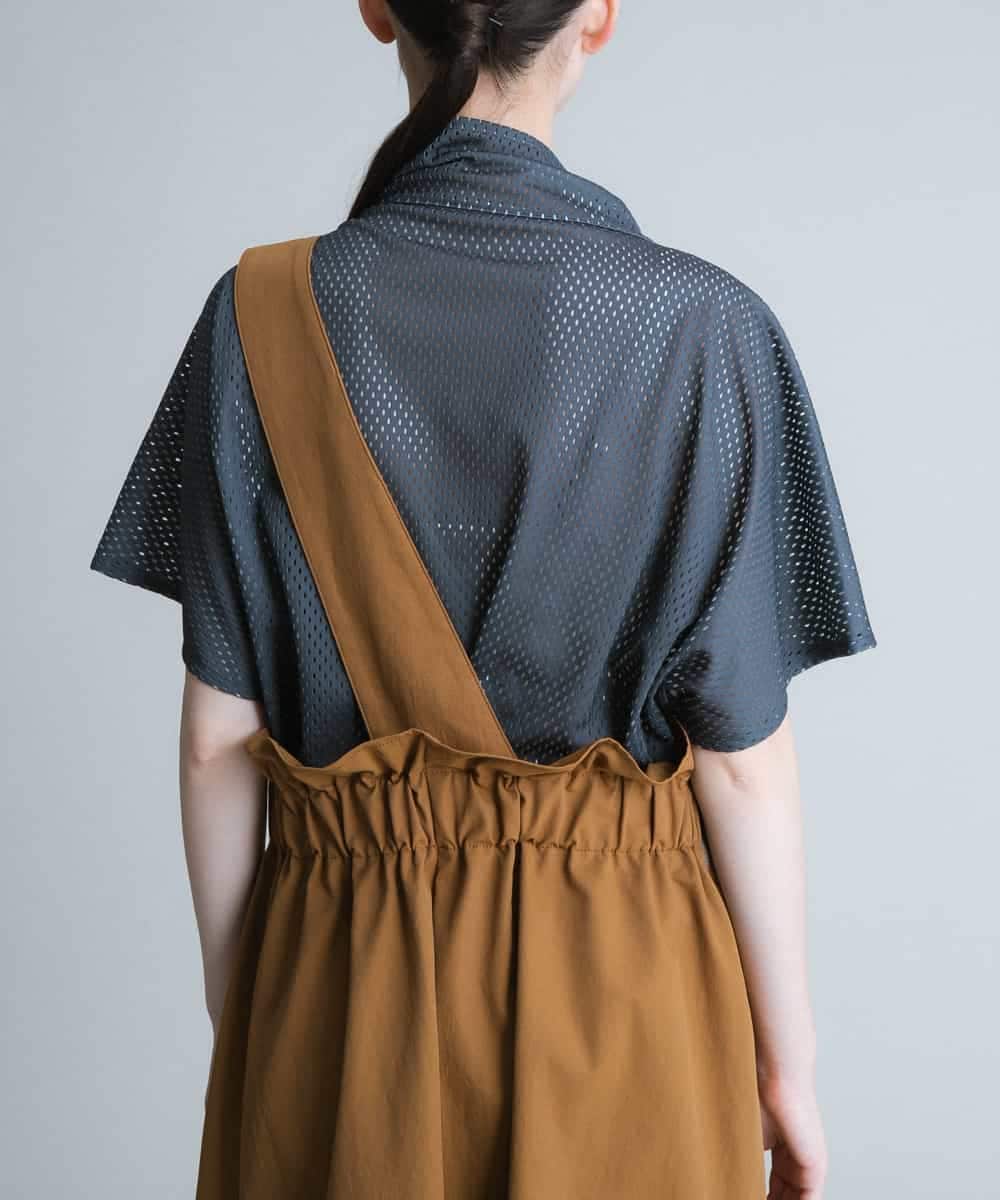 RSHHQ27400 TRUNK HIROKO KOSHINO(ヒロココシノ) 【洗濯機で洗える】ワンショルダージャンパースカート ベージュ