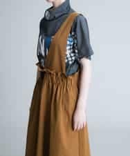RSHHQ27400 TRUNK HIROKO KOSHINO(ヒロココシノ) 【洗濯機で洗える】ワンショルダージャンパースカート ベージュ