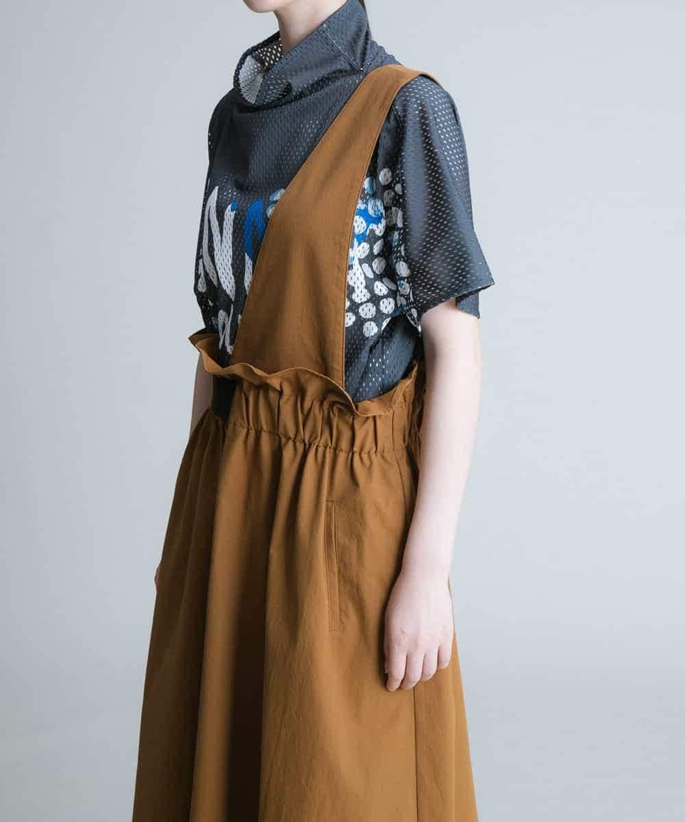 RSHHQ27400 TRUNK HIROKO KOSHINO(ヒロココシノ) 【洗濯機で洗える】ワンショルダージャンパースカート ベージュ