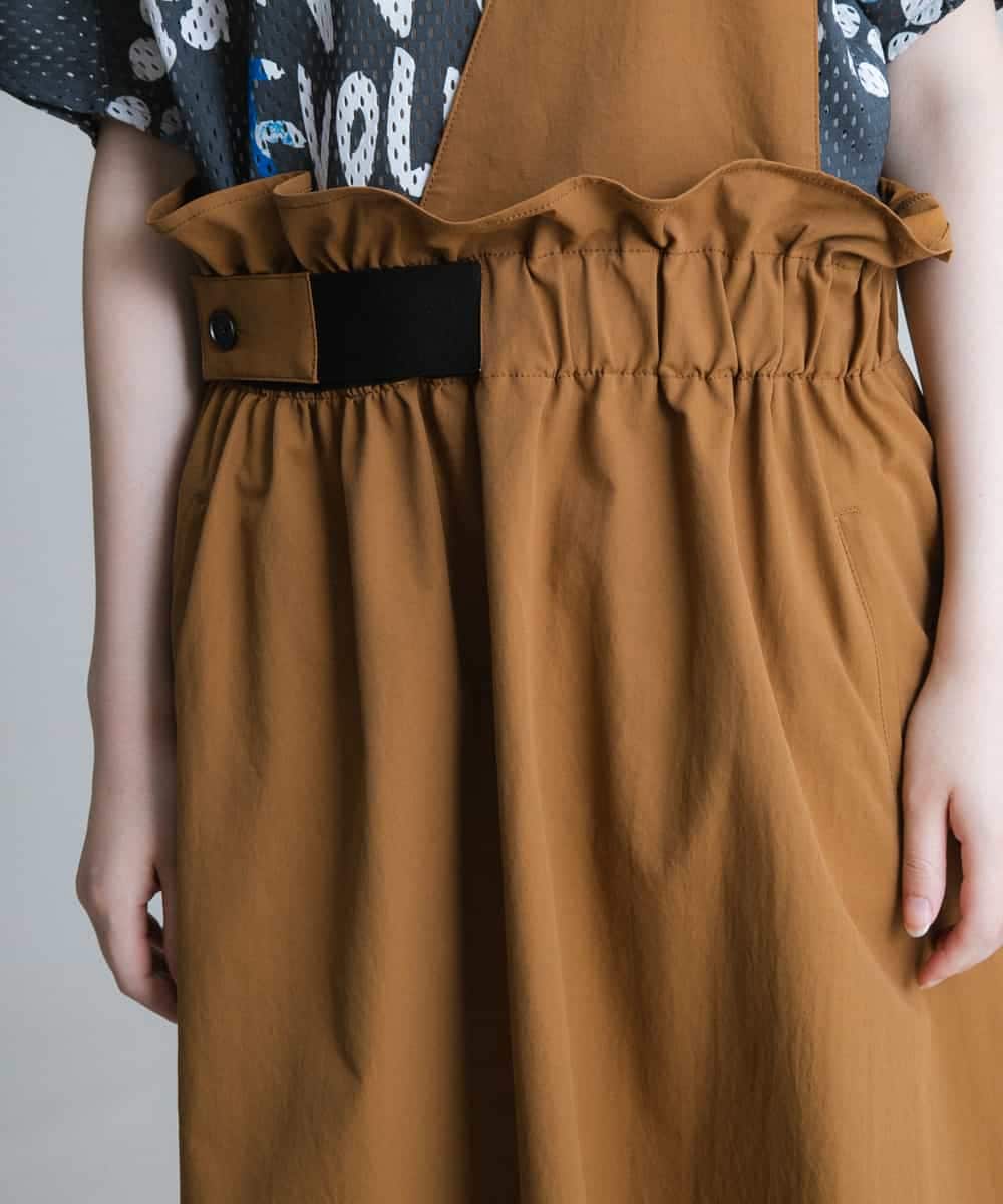 RSHHQ27400 TRUNK HIROKO KOSHINO(ヒロココシノ) 【洗濯機で洗える】ワンショルダージャンパースカート ベージュ