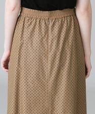 RSHHW03430 TRUNK HIROKO KOSHINO(ヒロココシノ) ドロストデザインパンチングタフタスカート /洗える ベージュ