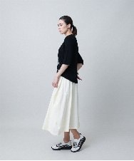 RSHIB18360 TRUNK HIROKO KOSHINO(ヒロココシノ) カーブ切り替えボリュームスカート/洗える ブラック